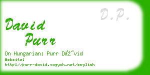 david purr business card